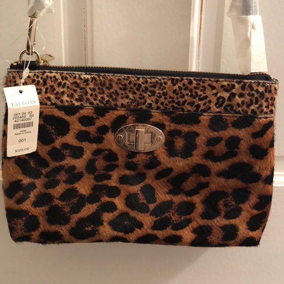 Faux fur Leopard/Cheetah print shoulder bag - Picture 1 of 8